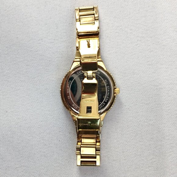 Michael Kors Gold Selestial Motif Taryn MK6650 Crystal-Embellished Watch EUC - Picture 9 of 10